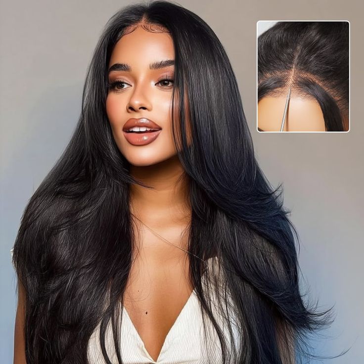 $119=28'' | 24H Fast Shipping Glueless Butterfly Layered Cut Yaki Straight Lace Front Wigs Flash Sale  (only for US orders) - Image 3