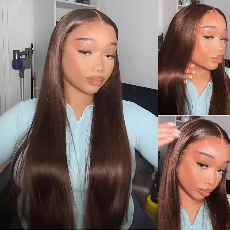 250% Density Double Drawn Straight Virgin Human Hair 13x6 HD Lace Frontal Glueless Wig Flash Sale - Image 7