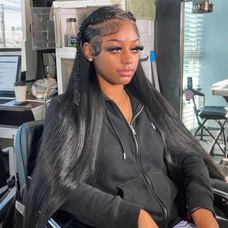 3 Bulk Flash Sale| 20" Ombre Brown Straight 6×4 Lace Closure Wig+20" 7×5 Glueless Lace Side Parting Straight Wig+20" Hair Clip×4pcs - Image 3