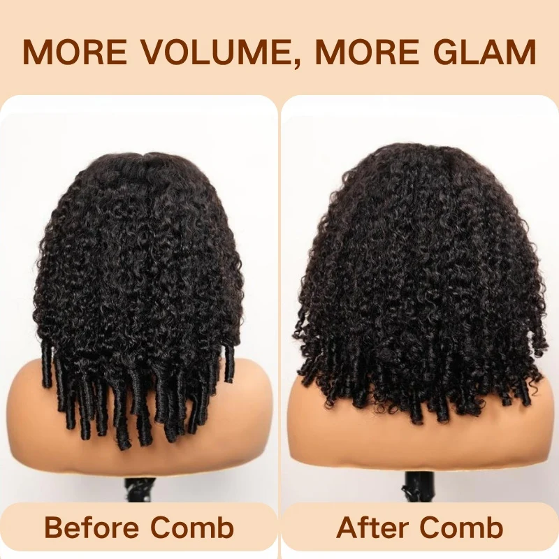 3 In 1 Half Wig Burmese Curly Spiral Curls End Glueless Flexible Fit Drawstring Put On And Go Flash Sale - Amanda Hair - Image 8