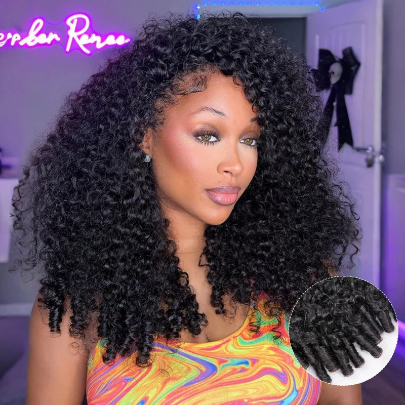 3-in-1 Put On & Go Half Wigs | Glueless Invisible Drawstring Beginner Friendly - Image 10