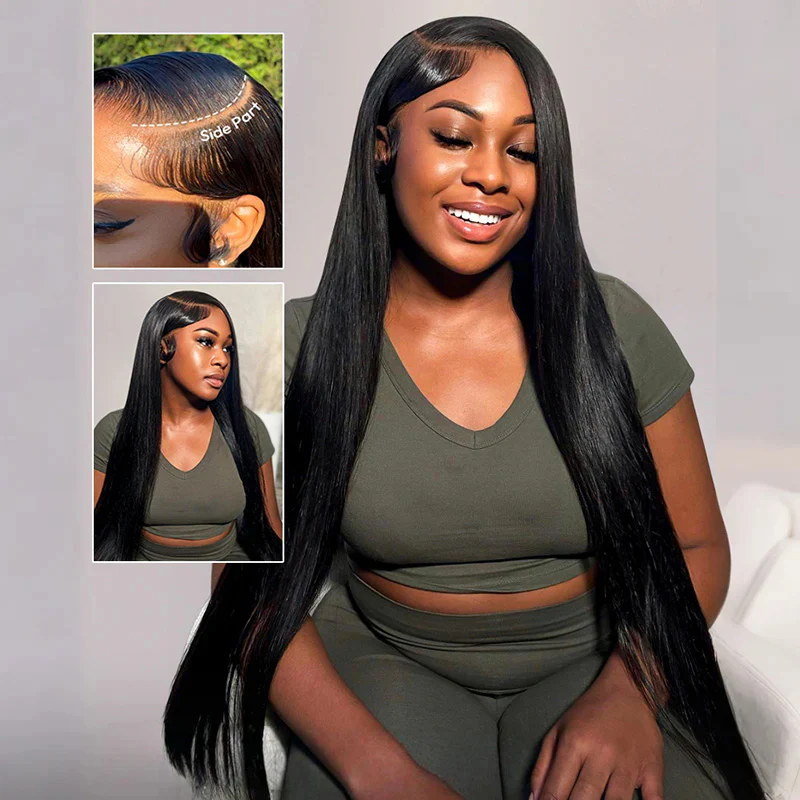3 Wigs for $239 | 26" Body Wave 200% Density 13×6 Lace Front Wig + 22" Straight 6×4 Glueless Lace Wig + 20" kinky Curly Half Wig Flash Sale - Image 5