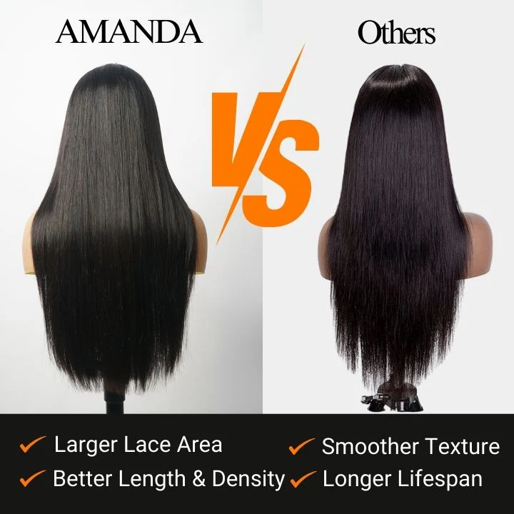 Long Straight Hair Wigs 13x6 HD Lace Frontal Wig-Amanda Hair - Image 3