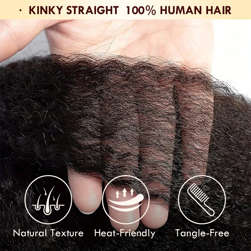 Amanda Hair 7×5 Lace Kinky Straight Bob Glueless Human Hair Wig - Image 5