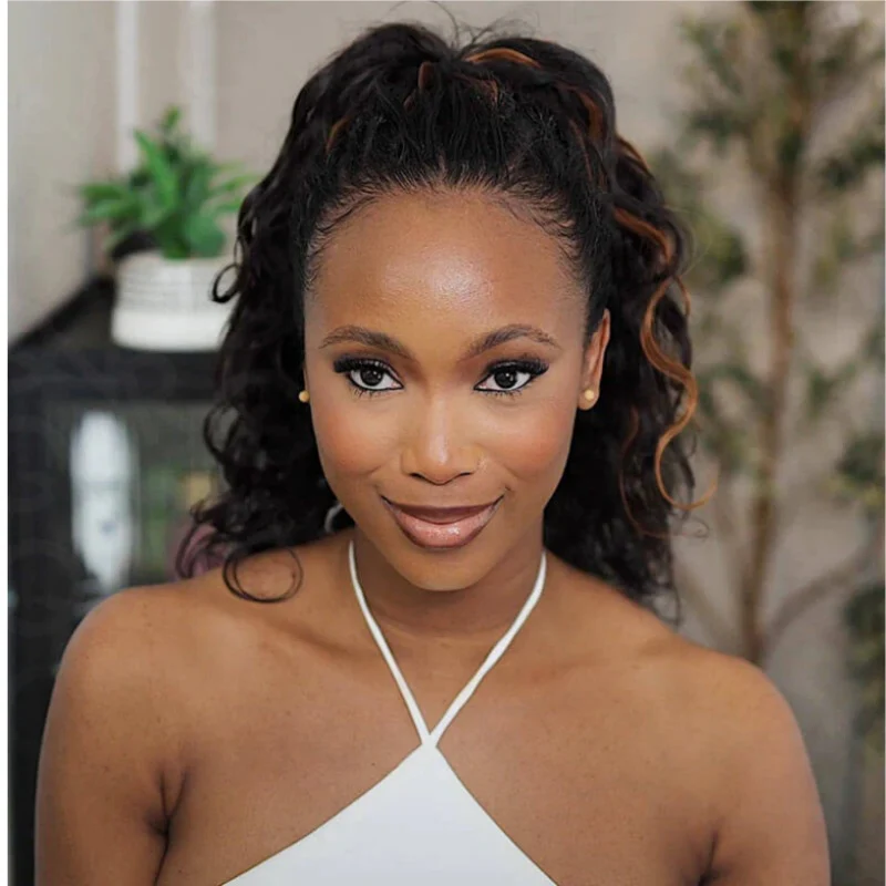 Body Wave Feather Crochet Human Hair for Miracle Knots Boho Braids | Honey Blonde & Brown Highlights - Image 11