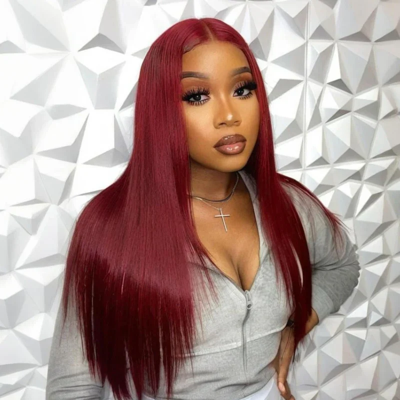 Bogo Flash Sale| 14" Water Wave Lace Closure Wig + 12" Red 99J Color 13*4 Lace Front Wig - Image 6