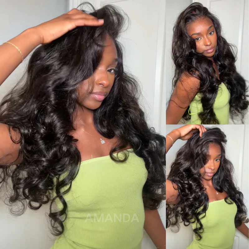Bogo Flash Sale| Glueless 7×5 Loose Wave Lace Wigs with Curtain Bangs + Dark 99J Burgundy Glueless 13x4 Lace Frontal Wig - Image 3