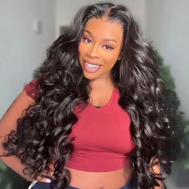 Bogo Flash Sale| Top-Selling Loose Wave Glueless 6x4 Lace Wig with Curtain Bangs + Blonde Highlights 7x5 Full Lace Wig - Image 4