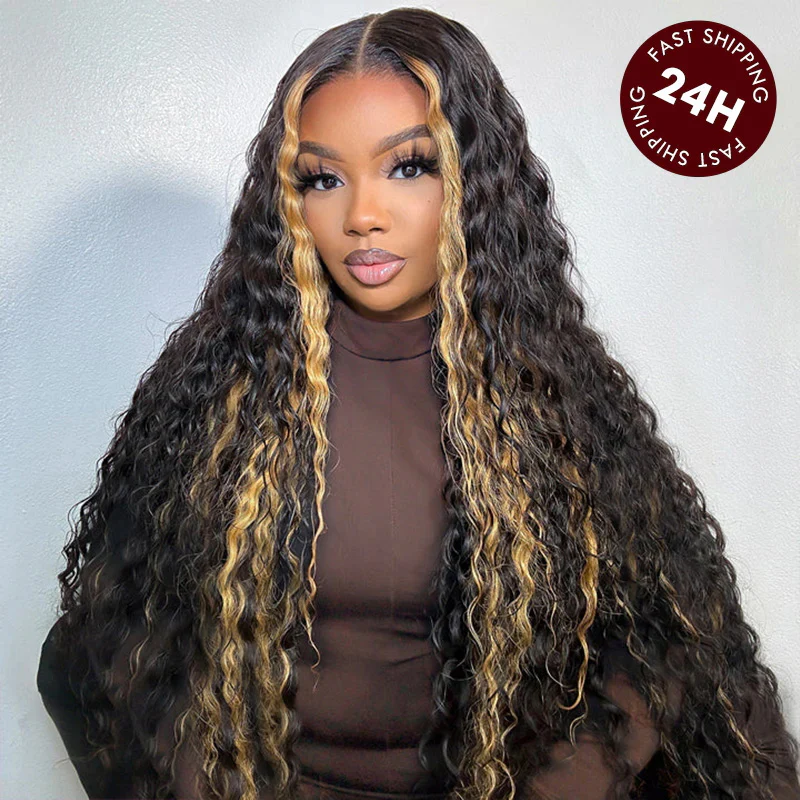 Bogo Flash Sale| Top-Selling Loose Wave Glueless 6x4 Lace Wig with Curtain Bangs + Blonde Highlights 7x5 Full Lace Wig - Image 5