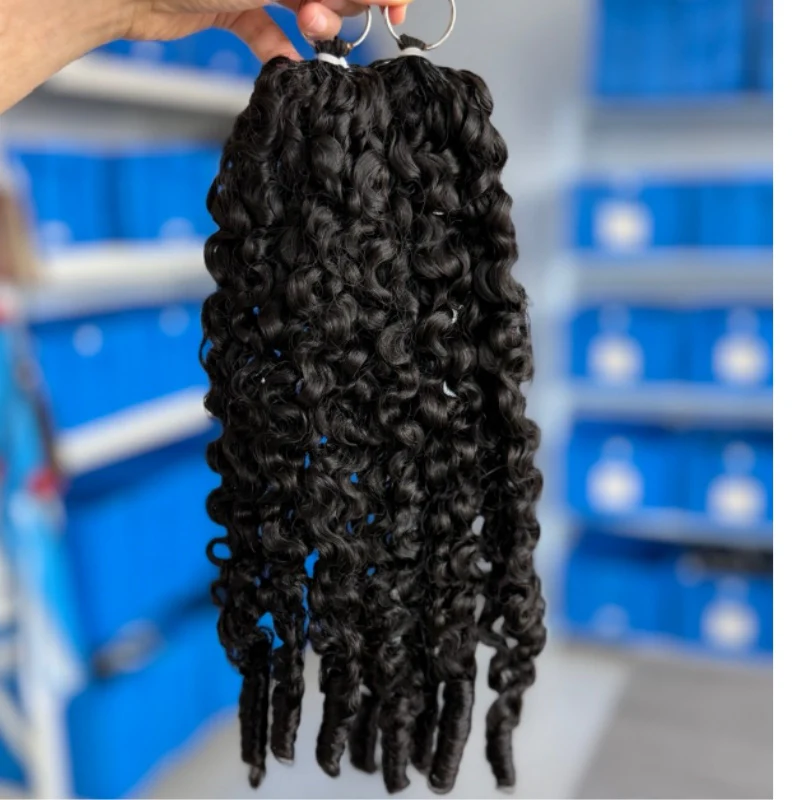 Burmese Curly Feather Crochet Human Hair for Miracle Knots Boho Braids - Image 5