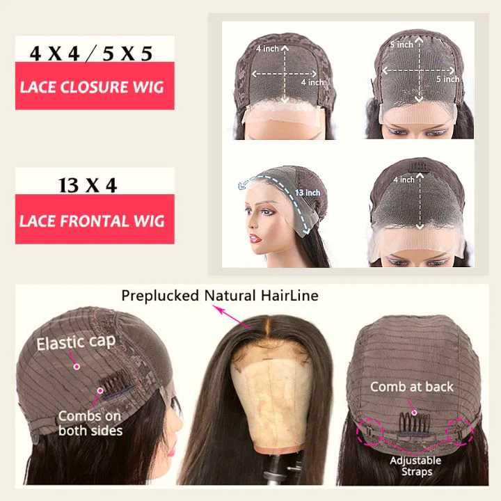 Buy 1 Get 1 Free Dark Root Ginger Colored Body Wave 13x4 Lace Front /4*4 Lace Closure Wigs With Baby Hair - Amanda Hair - Image 4
