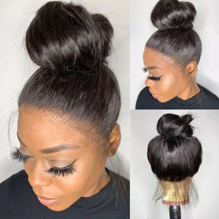 Glueless 360 Lace Frontal Wig - Silky Straight Invisible Strap Tug & Go Pre Everything Lace Wigs - Image 3