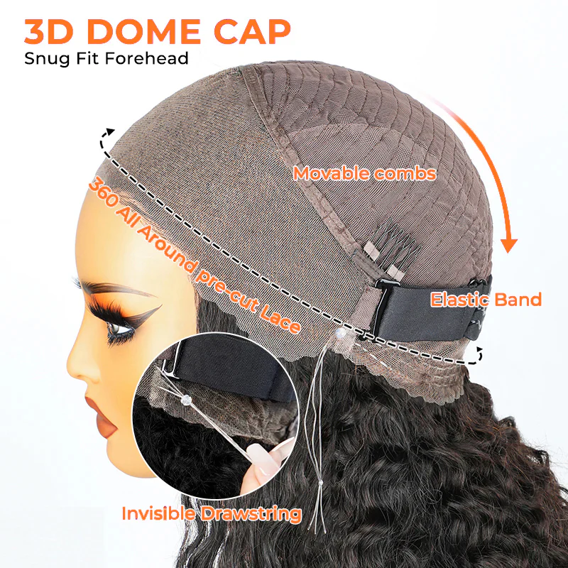 Glueless 360 Lace Frontal Wig - Silky Straight Invisible Strap Tug & Go Pre Everything Lace Wigs - Image 6