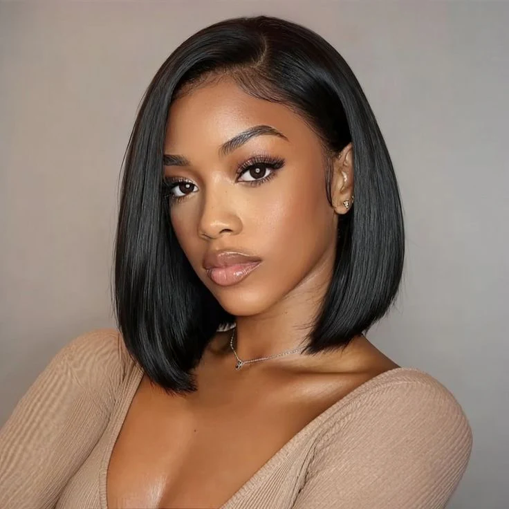 $9.9 for a Wig| Glueless Short Straight 6x4 Lace Closure Bob Wig Wear Go Lace Wig Flash Sale - Image 4