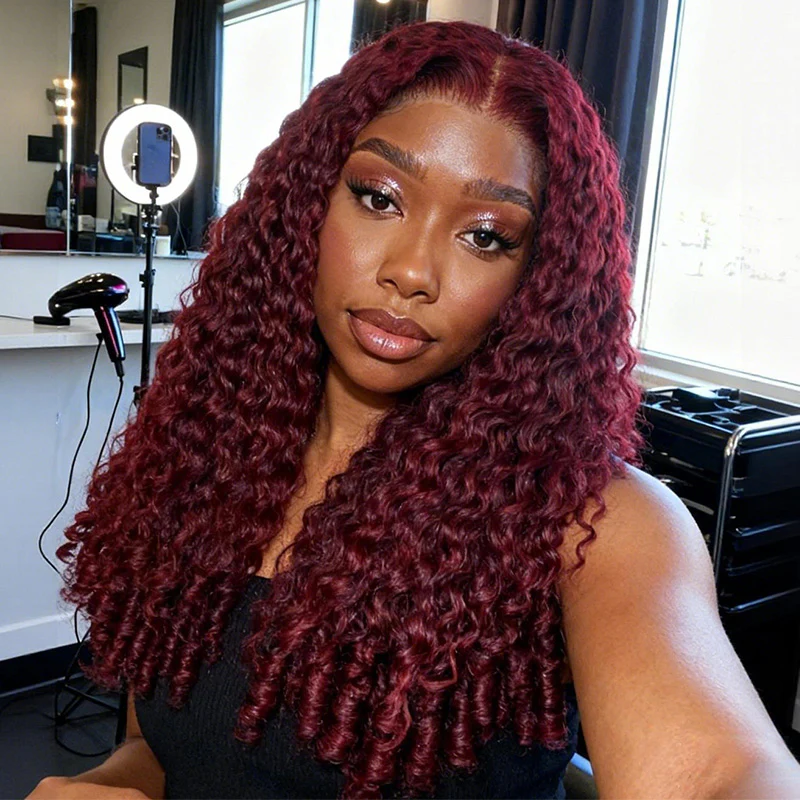 Amanda Luxury 7x5 Burmese Curly Brown Balayage Highlight Color Glueless HD Lace Human Hair Wig Flash Sale - Image 15