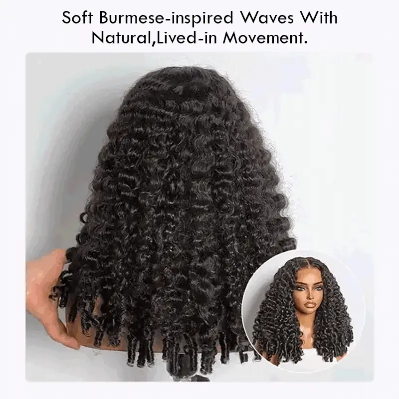 Amanda Luxury 7x5 Burmese Curly Brown Balayage Highlight Color Glueless HD Lace Human Hair Wig Flash Sale - Image 19