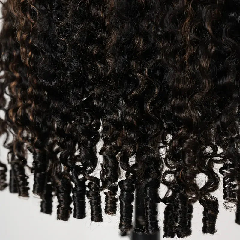 Amanda Luxury 7x5 Burmese Curly Brown Balayage Highlight Color Glueless HD Lace Human Hair Wig Flash Sale - Image 18