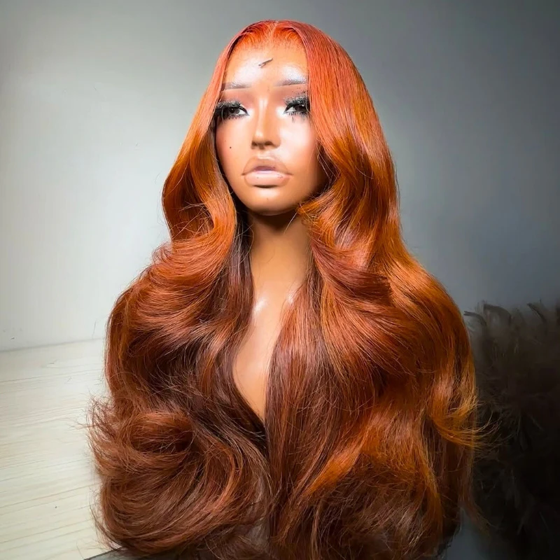 Highlight Ginger Copper Orange Wig Body Wave Pre Everything 7x5/13x4 Lace Beginner Friendly Glueless Wigs -Amanda Hair - Image 2
