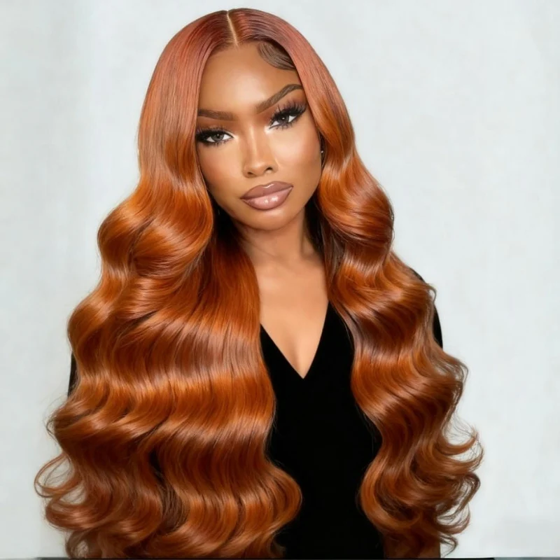 Highlight Ginger Copper Orange Wig Body Wave Pre Everything 7x5/13x4 Lace Beginner Friendly Glueless Wigs -Amanda Hair - Image 6