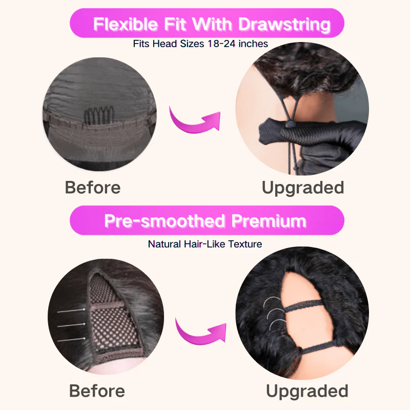 250% Density Body Wave Glueless EasiContour V Part Human Hair Wigs Beginner Friendly Flash Sale - Image 5