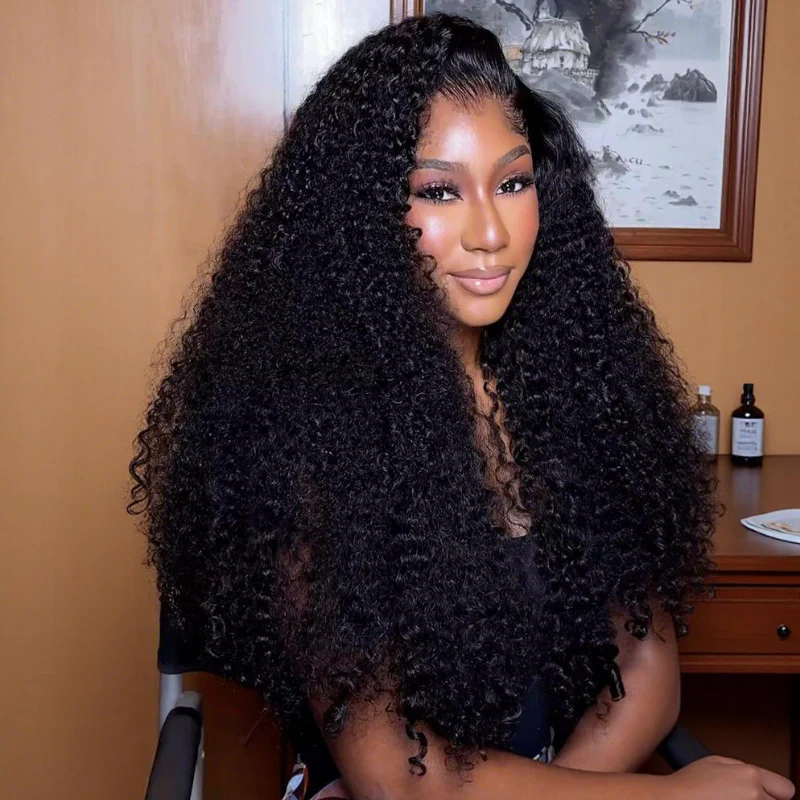 300% Density Luxury Deep Wave Virgin Human Hair HD Full Lace Front Wig Super Double Drawn Level - Amanda Hair - Image 4