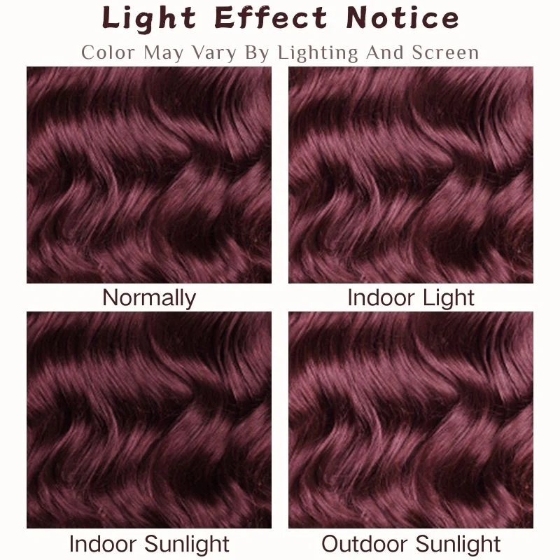 Pre-plucked Hairline Double Drawn Cherry Burgundy Glueless HD Lace Wig - 200% Density - Image 7