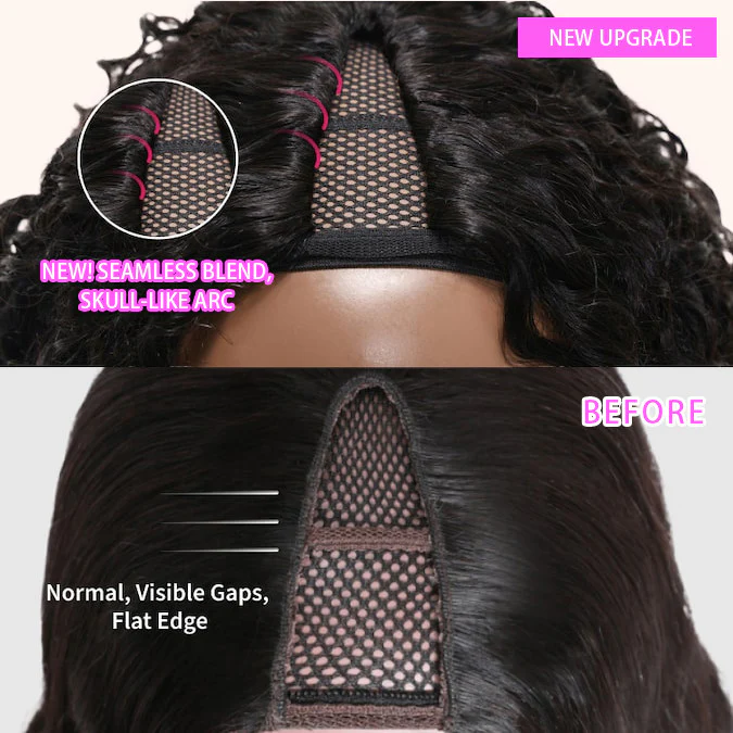 $119=20'' | Upgrade V Part Curly Wig With Burmese Curly Ends Invisiable Drawstring Glueless Human Hair Wig Flash Sale - Image 6