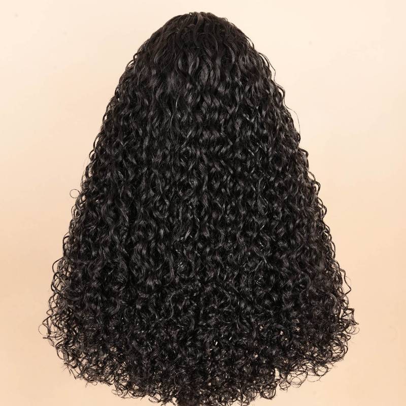 Water Wave Upgrade V Part Wig Human Hair Glueless No Leave Out Wig Invisible Drawstring Flash Sale- Amanda Hair - Image 6
